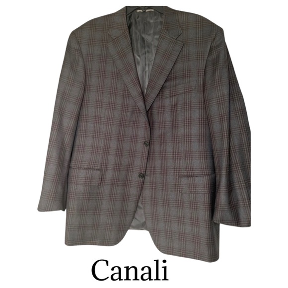 Ⓜ️❤️CANALI LUX plaid wool classic jacket‎ from Nordstrom 48R - NWOT Gorgeous!❤️ - Picture 2 of 16